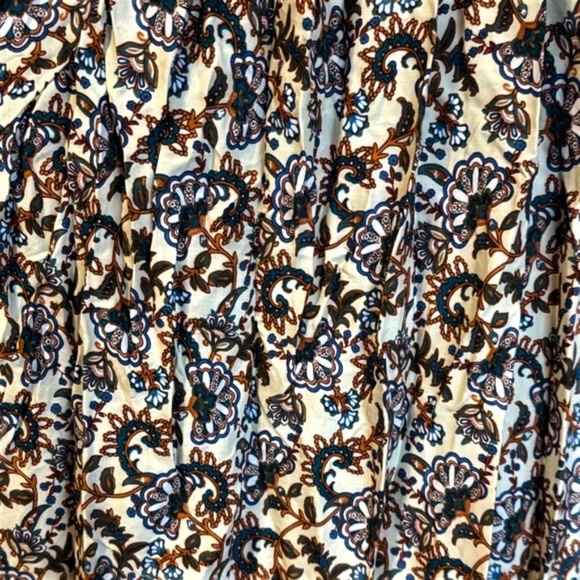 NWT-Bohemian Floral Maxi Dress with Orange and Blue Accents - Picture 7 of 13